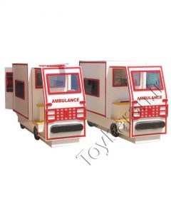 ماشین آمبولانس چوبی کودک